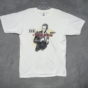 Tee Fury Neil Patrick Harris‎ T Shirt Men's Sz M White Be Awesome How I Met Meme